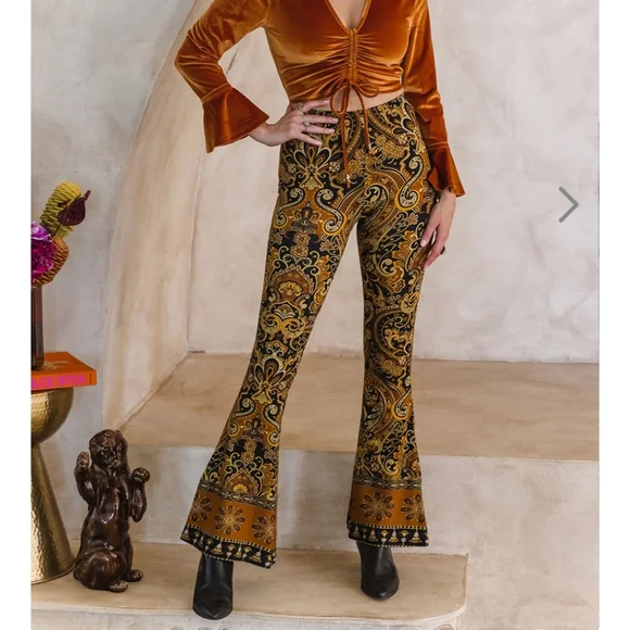 Nine Lives Bazaar Zeppelin Flares Paisley - Picture 3 of 9